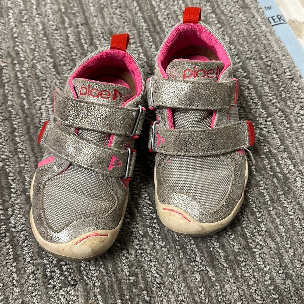 Plae TY Toddler Metallic Silver Pink Girls Shoes: Size 9 102022-044